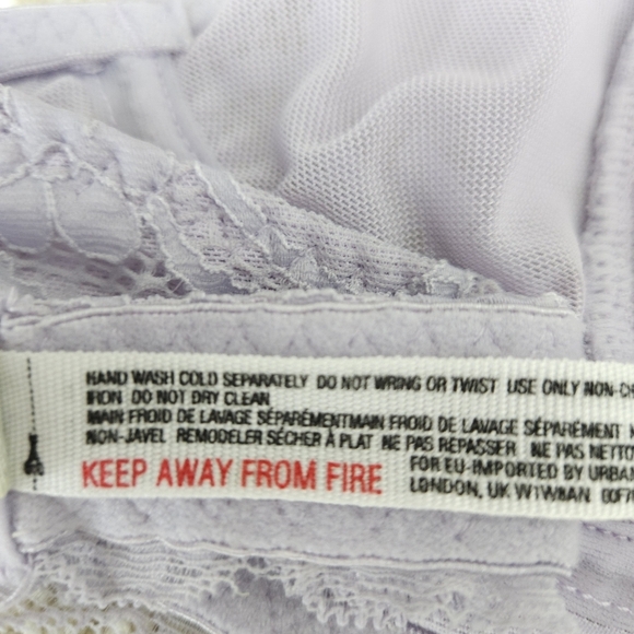 Intimately Free People Lace Halter Bralette Purple Lined Bra Medium - Picture 7 of 8